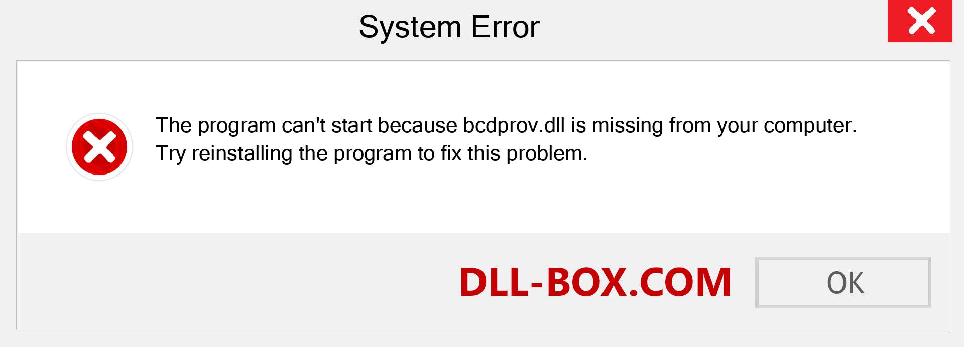  bcdprov.dll file is missing?. Download for Windows 7, 8, 10 - Fix  bcdprov dll Missing Error on Windows, photos, images